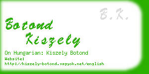 botond kiszely business card